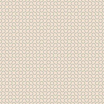 Truchet thin line tile, round shapes seamless pattern. Background with roun.. Stock Illustration
