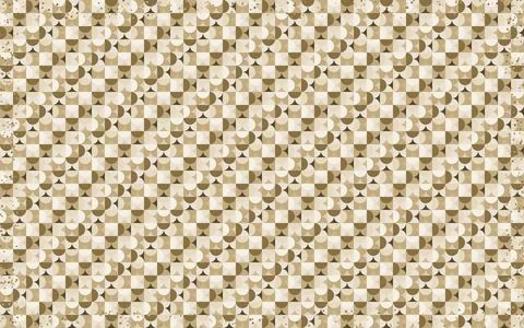 Truchet Tile Maze Pattern in Warm Beige and Angora Tones Stock Illustration