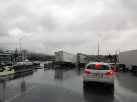 Truck accident Stock Photos