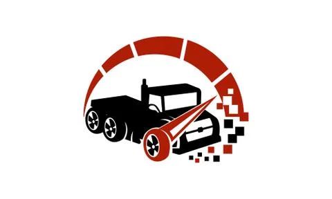 Truck Boost Speed Virtual Global Applications Dealer Illustrazione stock