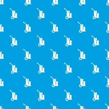 Truck with boxes pattern seamless blue 스톡 일러스트