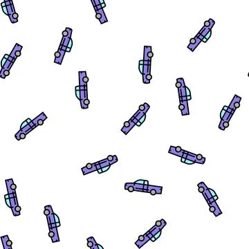 Truck car vector seamless pattern Illustrazione stock