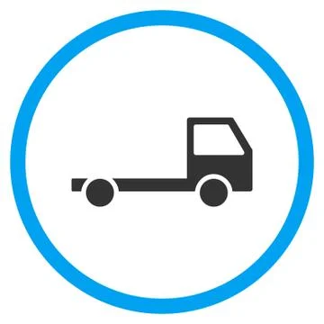 Truck Chassis Rounded Vector Icon Stock Illustration
