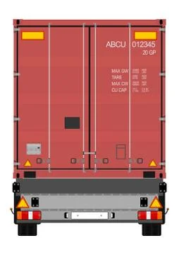 Truck with container. Stock Illustration
