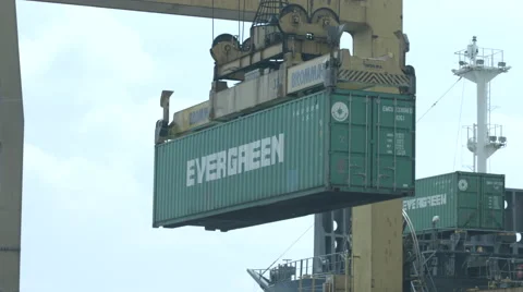 Truck In Container Terminal In A Harbor Stock Footage 65319974