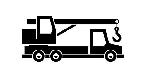 Truck crane Stock Illustration