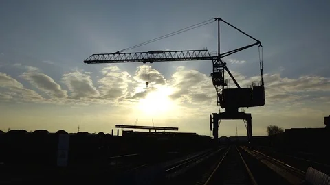 Truck crane in operation Stockbeeldmateriaal 83371882
