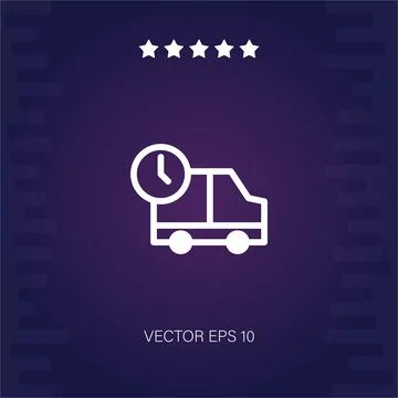 Truck delay vector icon Stock Illustration