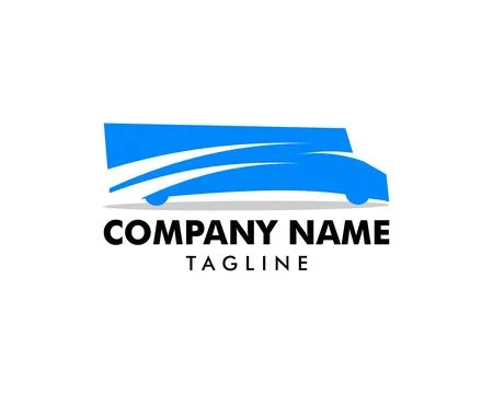 Truck Delivery Cargo Logo Design Vector Template Stock Illustration