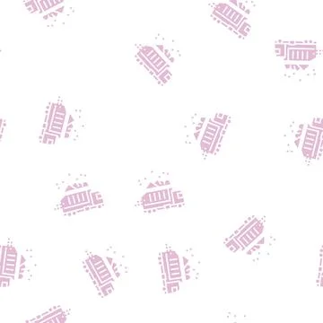 Truck delivery glyph seamless pattern Stock Illustration