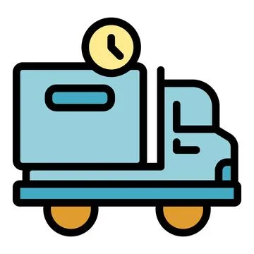 Truck delivery icon vector flat Illustration
