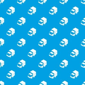 Truck delivery pattern vector seamless blue Stock-Illustration