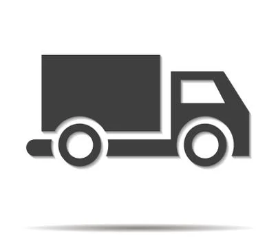 Truck double shadow icon vector イラスト素材