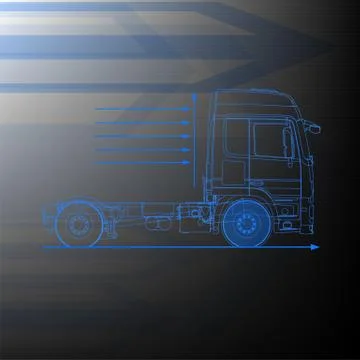 Truck drawing Stock Illustration