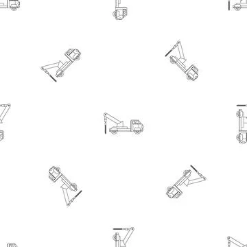 Truck drill pattern seamless Illustrazione stock