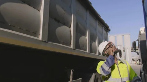 Truck Driver Load Check. Video stock 114324017
