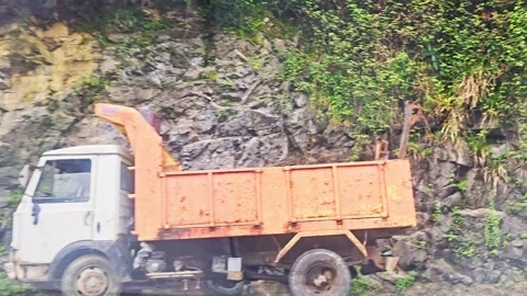 A truck that is driving. Stock Footage 282810729