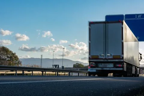 Truck driving Stock Photos