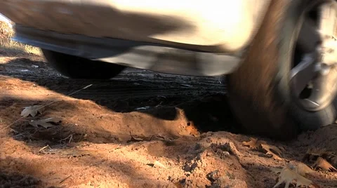 Truck Driving Through Mud Stock Footage 45616074