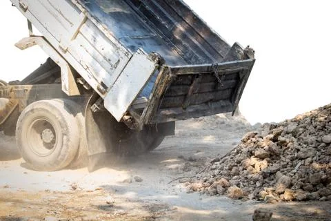 Truck dumping Stock Photos