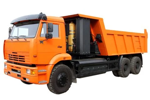 The truck with the engine running on methane, isolated on white background. Stock Photos