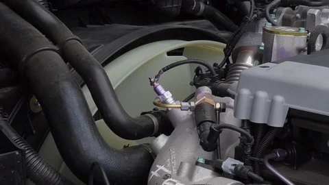 Truck Engine Starts Stock Footage 83168164