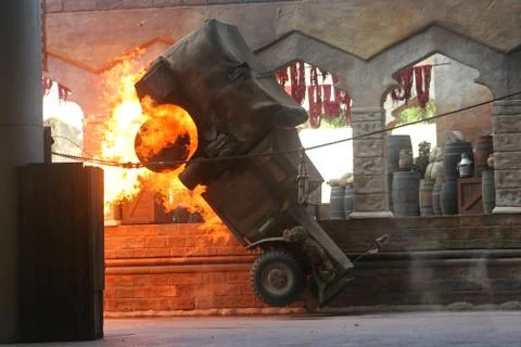 Truck on fire Stock Photos