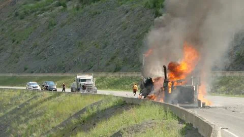 Truck Fire Stock Photos