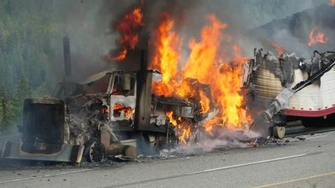 Truck Fire Stock Photos