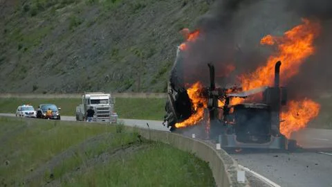 Truck Fire Stock Photos