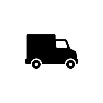 Truck Flat Vector Icon Stock Illustration