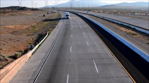Truck on the  freeway in Ca Stock Footage 66508725
