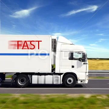 Truck with freight Stock Illustration