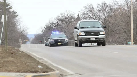 Truck Getting Pulled Over Video stock 36241682