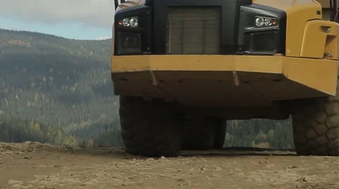 Truck goes on road Stock Footage