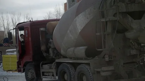 Truck is going back up the construction site Stock Footage 82134571