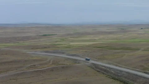 A truck is going to the steppe Stock-Footage 247109183