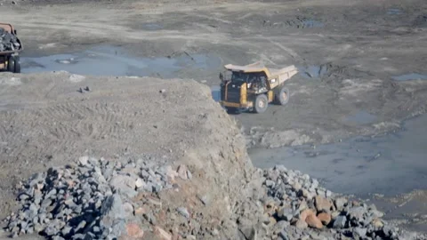 The truck with granite Stock Footage 130668053