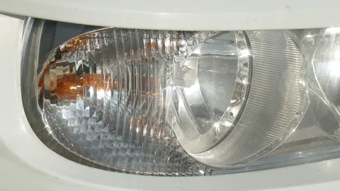 Truck With Hazardous Flashers Blinking Stock Footage 117038243