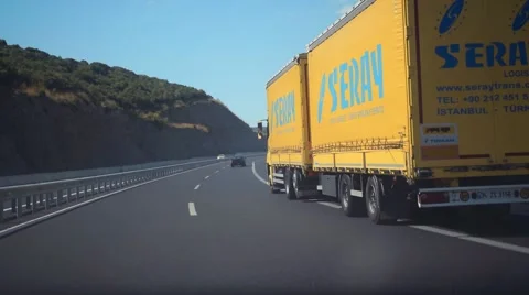 Truck on Highway Stock Footage 53288682