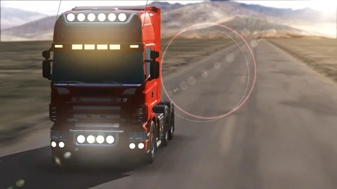 Truck on highway Stock-Footage 88078643