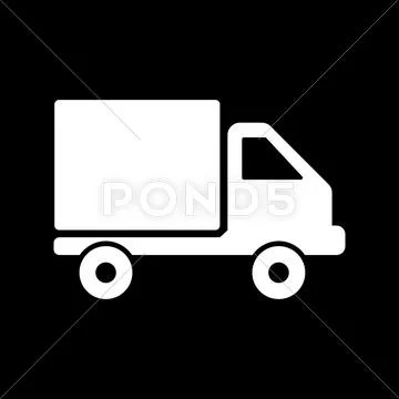 The truck icon. Delivery and shipping symbol. Flat Stock Illustration