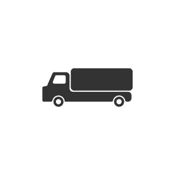 Truck icon flat Stock Illustration