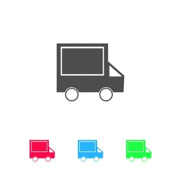 Truck icon flat. Stock Illustration