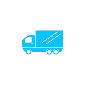 Truck icon flat. Illustrazione stock