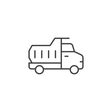 Truck icon in flat style. Freight vector illustration on isolated backgroun.. Stock Illustration