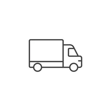Truck icon in flat style. Freight vector illustration on isolated backgroun.. Stock Illustration