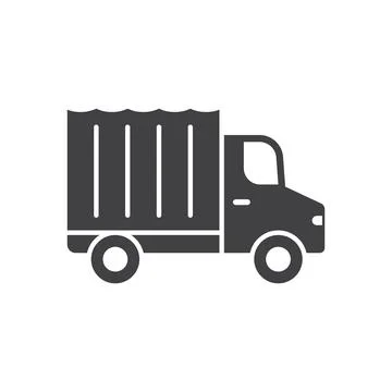 Truck icon in flat style. Freight vector illustration on isolated backgroun.. Stock Illustration