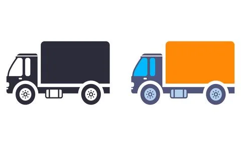 Truck icon for transporting cargo. Stock Illustration