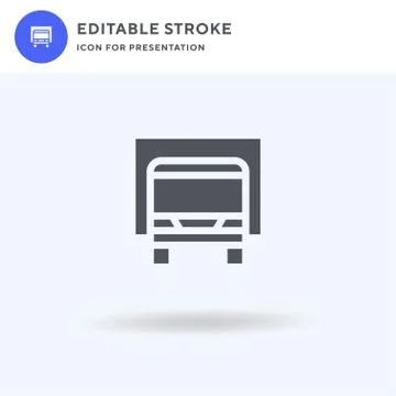 Truck icon vector, filled flat sign, solid pictogram isolated on white, logo Stock Illustration
